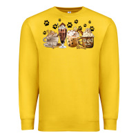 Lemon Dog Mom Coffee Lover Coffee Cups Premium Sweatshirt - MaliasSmallBusiness