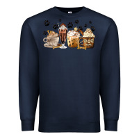 Navy Dog Mom Coffee Lover Coffee Cups Premium Sweatshirt - MaliasSmallBusiness