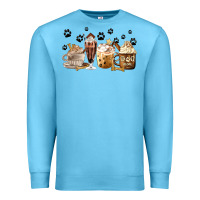 Ocean Blue Dog Mom Coffee Lover Coffee Cups Premium Sweatshirt - MaliasSmallBusiness