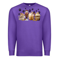 Purple Dog Mom Coffee Lover Coffee Cups Premium Sweatshirt - MaliasSmallBusiness