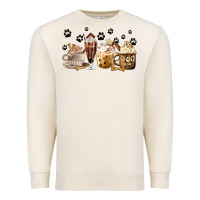 Sandshell Dog Mom Coffee Lover Coffee Cups Premium Sweatshirt - MaliasSmallBusiness