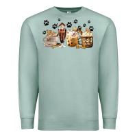 Seafoam Dog Mom Coffee Lover Coffee Cups Premium Sweatshirt - MaliasSmallBusiness