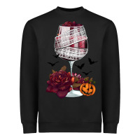 Black halloween roses wine Heavyweight Sweatshirt - FaDigitalArtStudio