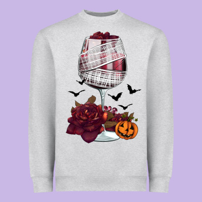 Halloween Roses Wine Heavyweight Sweatshirt Designed By Fadigitalartstudio
