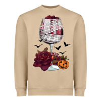 Mushroom halloween roses wine Heavyweight Sweatshirt - FaDigitalArtStudio