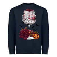 Navy halloween roses wine Heavyweight Sweatshirt - FaDigitalArtStudio