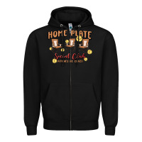 Black glitter softball Zipper Hoodie - MaliasSmallBusiness