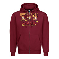 Burgundy glitter softball Zipper Hoodie - MaliasSmallBusiness