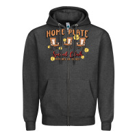 Charcoal Heather glitter softball Zipper Hoodie - MaliasSmallBusiness