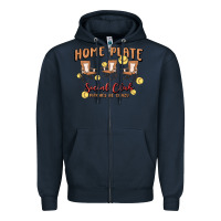 Navy glitter softball Zipper Hoodie - MaliasSmallBusiness