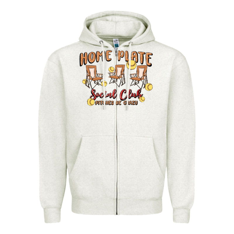 Glitter Softball Zipper Hoodie by MaliasSmallBusiness | Teevron