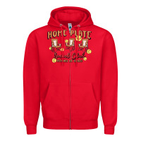 Red glitter softball Zipper Hoodie - MaliasSmallBusiness