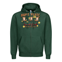 Sports Green glitter softball Zipper Hoodie - MaliasSmallBusiness