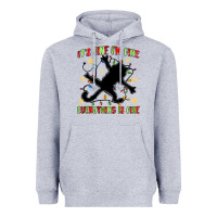 Heather Grey it's fine i'm fine everything is fine Heavyweight Hoodie - MaliasSmallBusiness