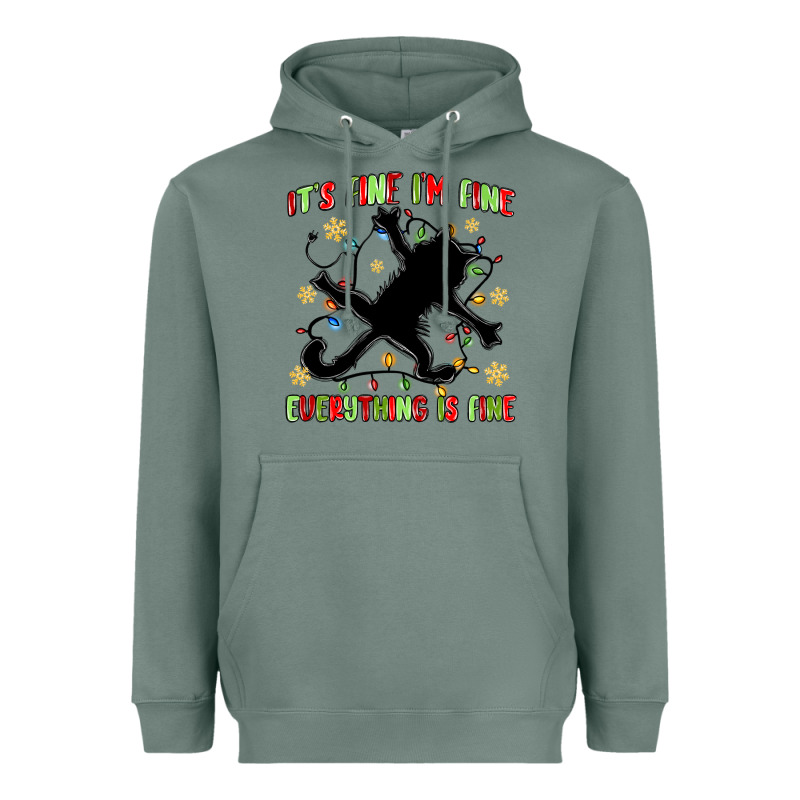 It's Fine I'm Fine Everything Is Fine Heavyweight Hoodie by MaliasSmallBusiness | Teevron