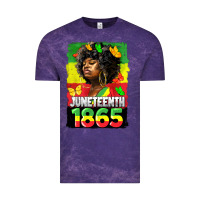 Cloud Purple juneteenth 1865 black freedom Vintage Tee - HRA Design Shop