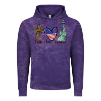 Cloud Purple Faith love Freedom 4th of july Vintage Hoodie - CowGirlArtShop