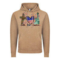 Vintage Coffee Faith love Freedom 4th of july Vintage Hoodie - CowGirlArtShop
