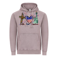 Faith Love Freedom 4th Of July Vintage Hoodie | Teevron