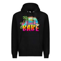 Black beach babe Premium Hoodie - BarkalooDesign