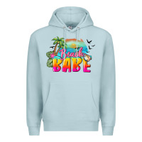 Blue Mist beach babe Premium Hoodie - BarkalooDesign