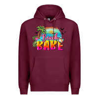 Burgundy beach babe Premium Hoodie - BarkalooDesign