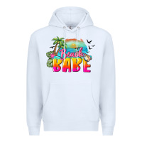 White beach babe Premium Hoodie - BarkalooDesign
