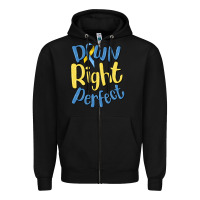 Black down right perfect Zipper Hoodie - MaliasSmallBusiness