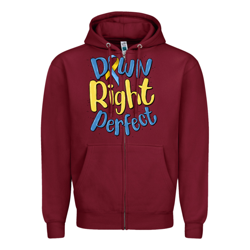 Down Right Perfect Zipper Hoodie by MaliasSmallBusiness | Teevron