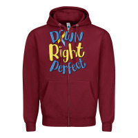 Burgundy down right perfect Zipper Hoodie - MaliasSmallBusiness