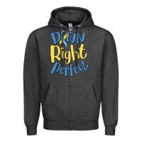 Charcoal Heather down right perfect Zipper Hoodie - MaliasSmallBusiness