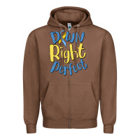 Chestnut down right perfect Zipper Hoodie - MaliasSmallBusiness
