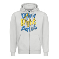 Dove Grey down right perfect Zipper Hoodie - MaliasSmallBusiness