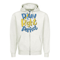 Oatmeal Heather down right perfect Zipper Hoodie - MaliasSmallBusiness