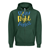Sports Green down right perfect Zipper Hoodie - MaliasSmallBusiness