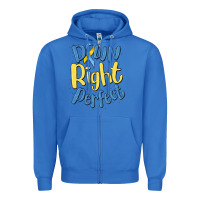 True Royal down right perfect Zipper Hoodie - MaliasSmallBusiness
