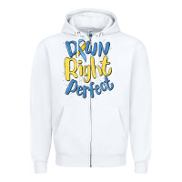 White down right perfect Zipper Hoodie - MaliasSmallBusiness