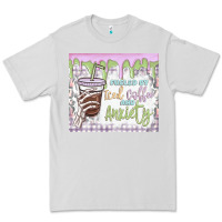 Dove Grey fueled by iced coffee and anxiety Premium Tee - MaliasSmallBusiness