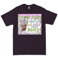 Plum fueled by iced coffee and anxiety Premium Tee - MaliasSmallBusiness