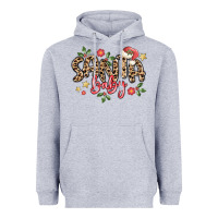 Heather Grey santa baby Heavyweight Hoodie - MaliasSmallBusiness