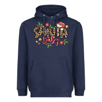 Navy santa baby Heavyweight Hoodie - MaliasSmallBusiness
