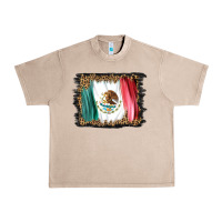 French Oak distressed mexico flag Urban Heavy Tee - BarkalooDesign