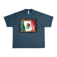 Midnight Navy distressed mexico flag Urban Heavy Tee - BarkalooDesign