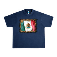 Navy distressed mexico flag Urban Heavy Tee - BarkalooDesign
