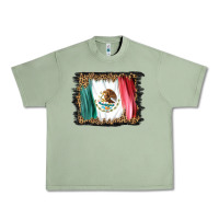 Oil Green distressed mexico flag Urban Heavy Tee - BarkalooDesign