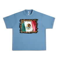 Pebble Blue distressed mexico flag Urban Heavy Tee - BarkalooDesign