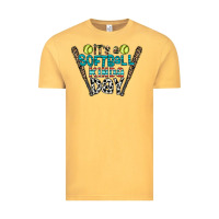 Vintage Mustard softball Vintage Tee - CowhideDigitalArt