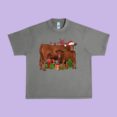 Christmas Gelbvieh Urban Heavy Tee Designed By Jahusdesignshop