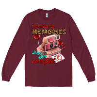 Burgundy valentines day memories come first Long Sleeve Tee - AdoDesignShop