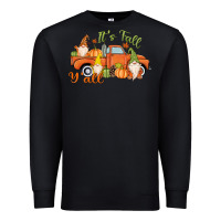 Black It's Fall Y'all Gnome Premium Sweatshirt - MaliasSmallBusiness